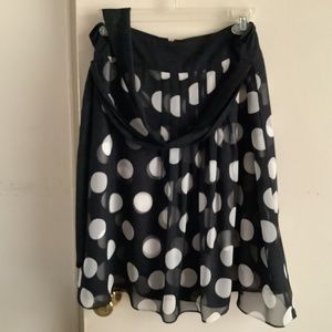 Anne Taylor Pleated polyester skirt